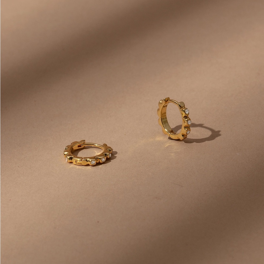 Uncommon James Vermeil Diamond Pavé Huggies